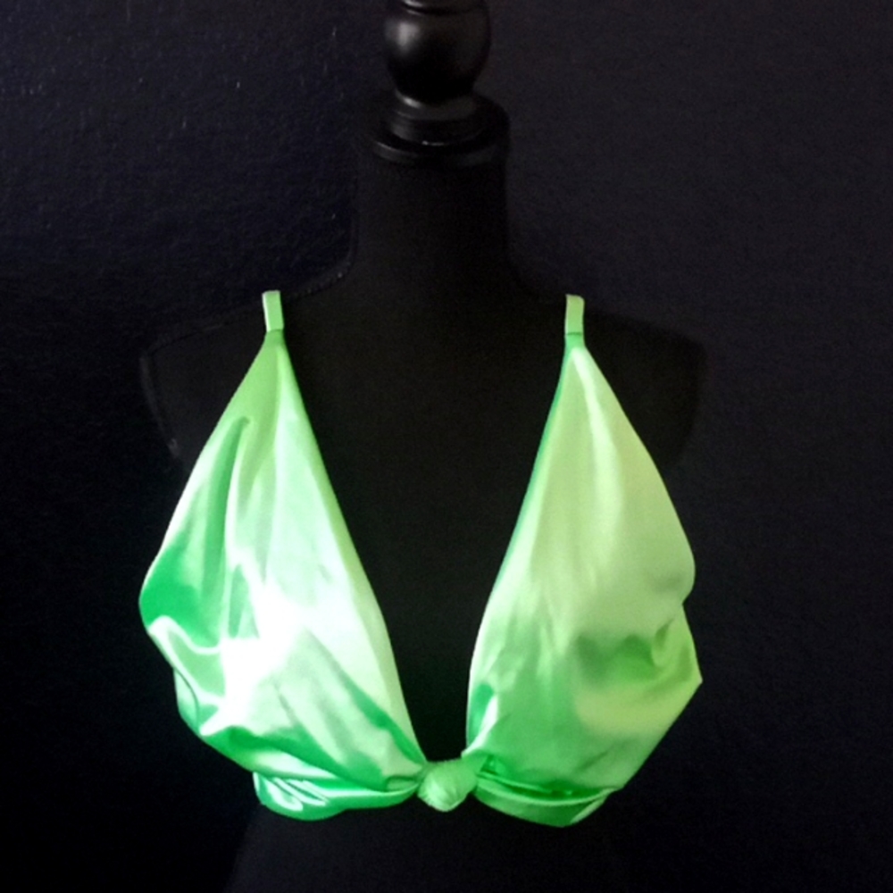 Satin bikini top